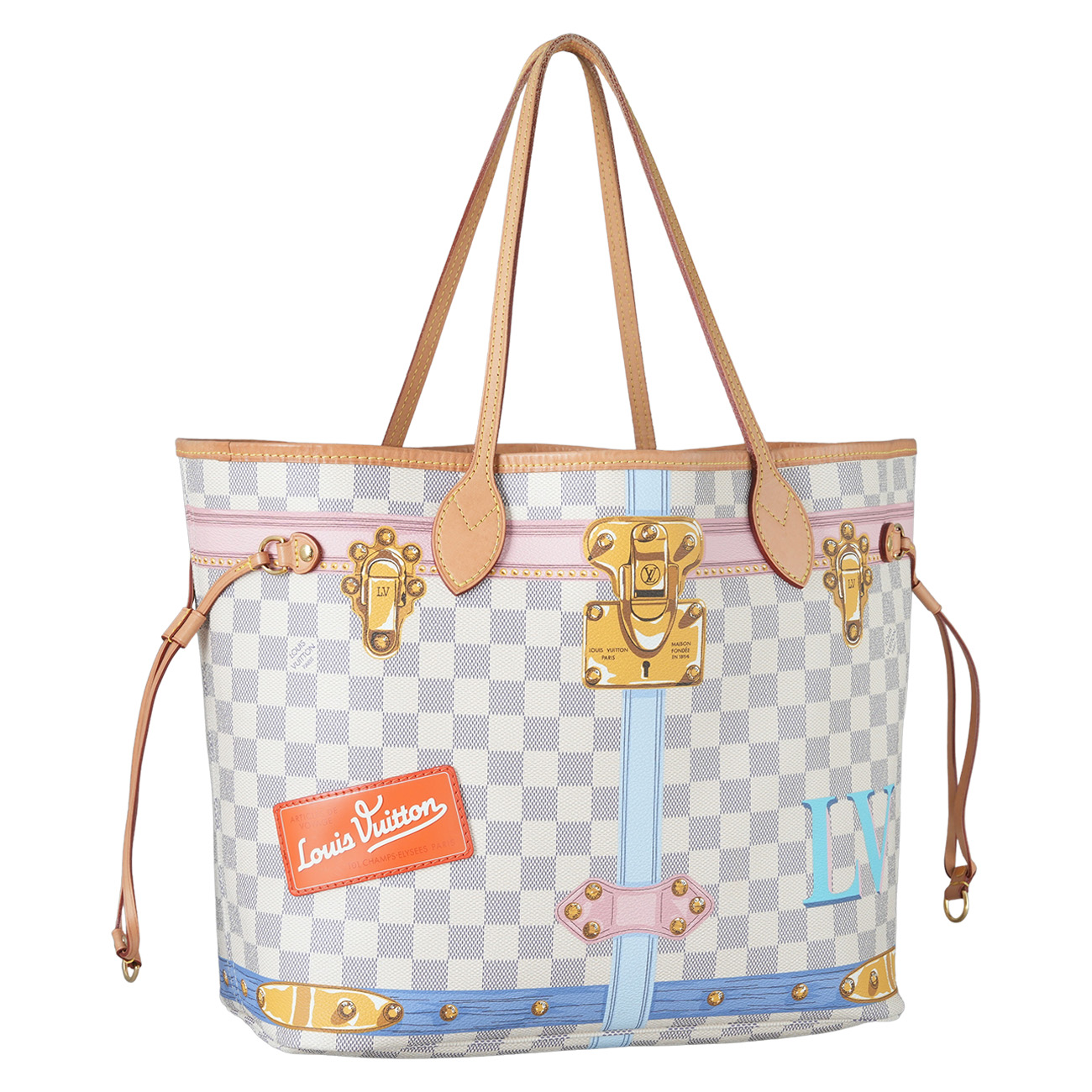 LOUIS VUITTON(USED)루이비통 다미에 아주르 트롱프 뢰유 네버풀 MM